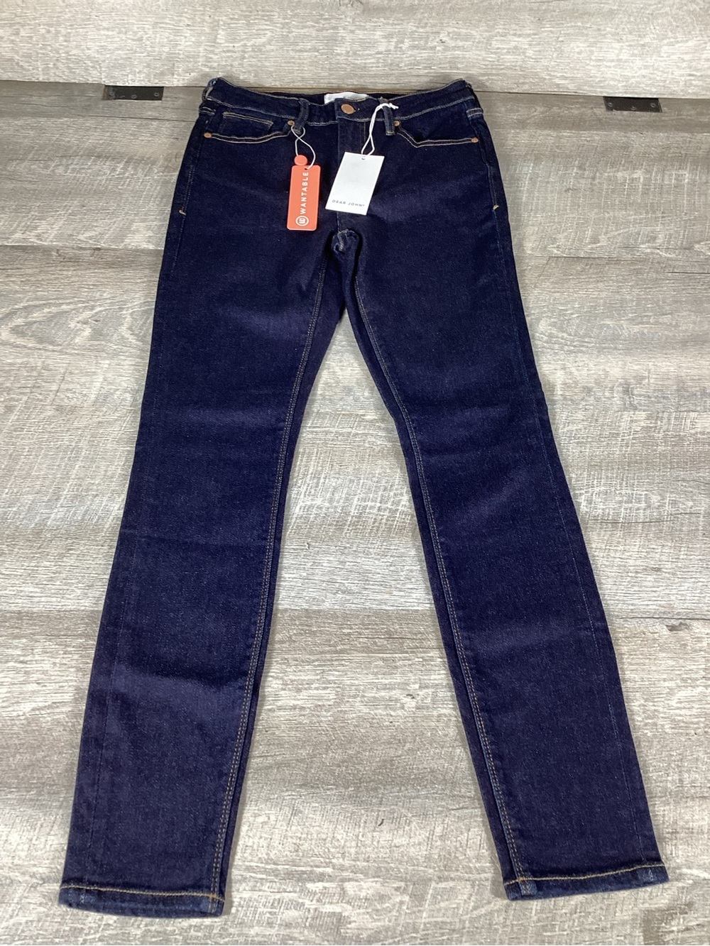 Dear John Gisele Skinny Jeans Womens Size 27 Dark Wash Mid Rise Stretch NWT